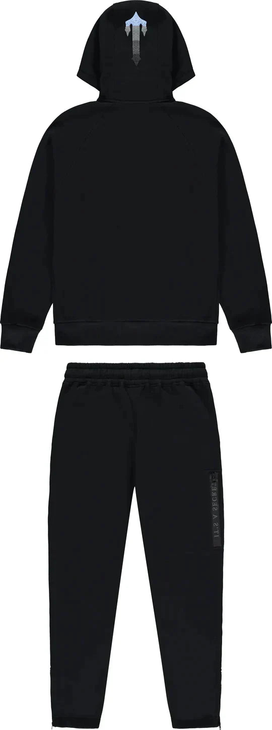 T. 2.0 Hooded Tracksuit - BLACK/ ICE BLUE - PLG